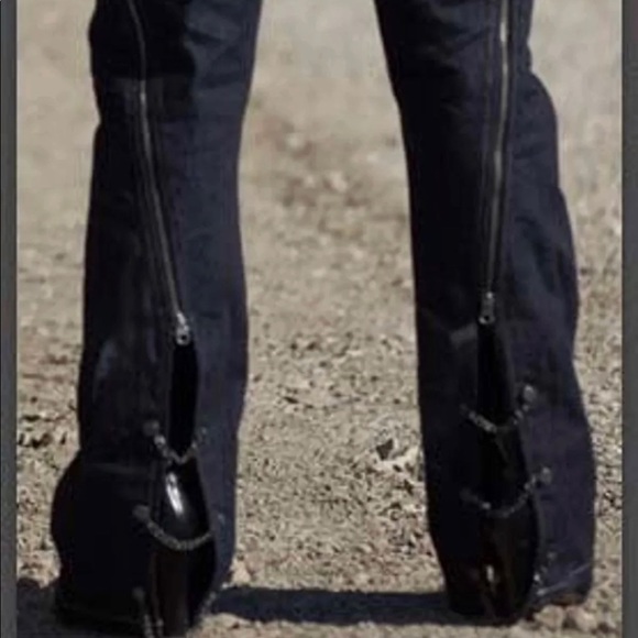 Women’s Denim Motorcycle Chaps - Picture 2 of 6